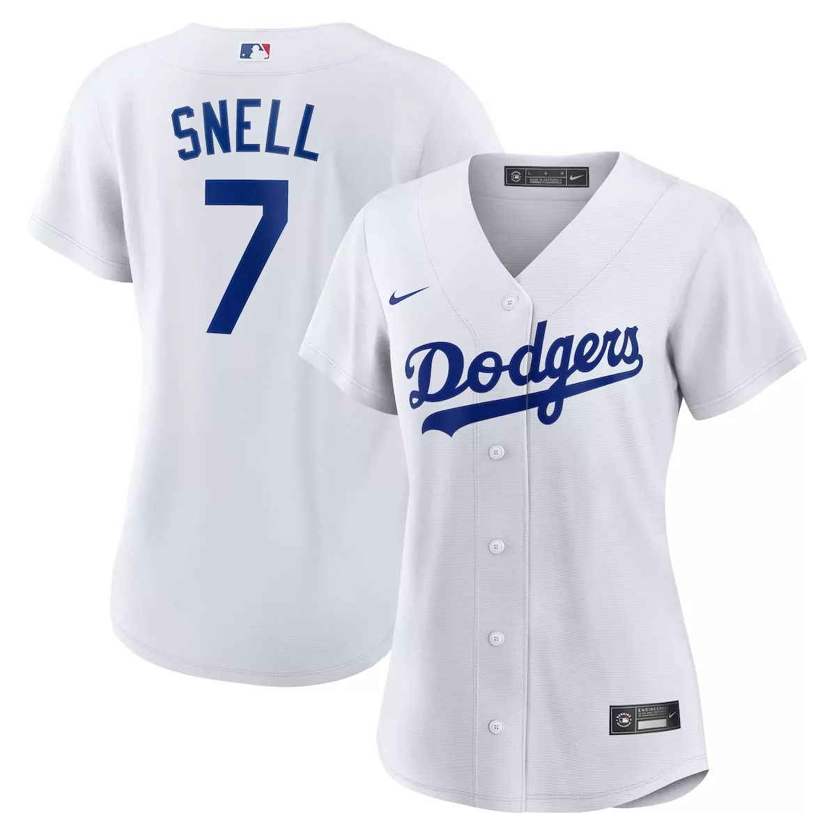 Blake Snell 7 Dodgers Jersey White Women Blue Home