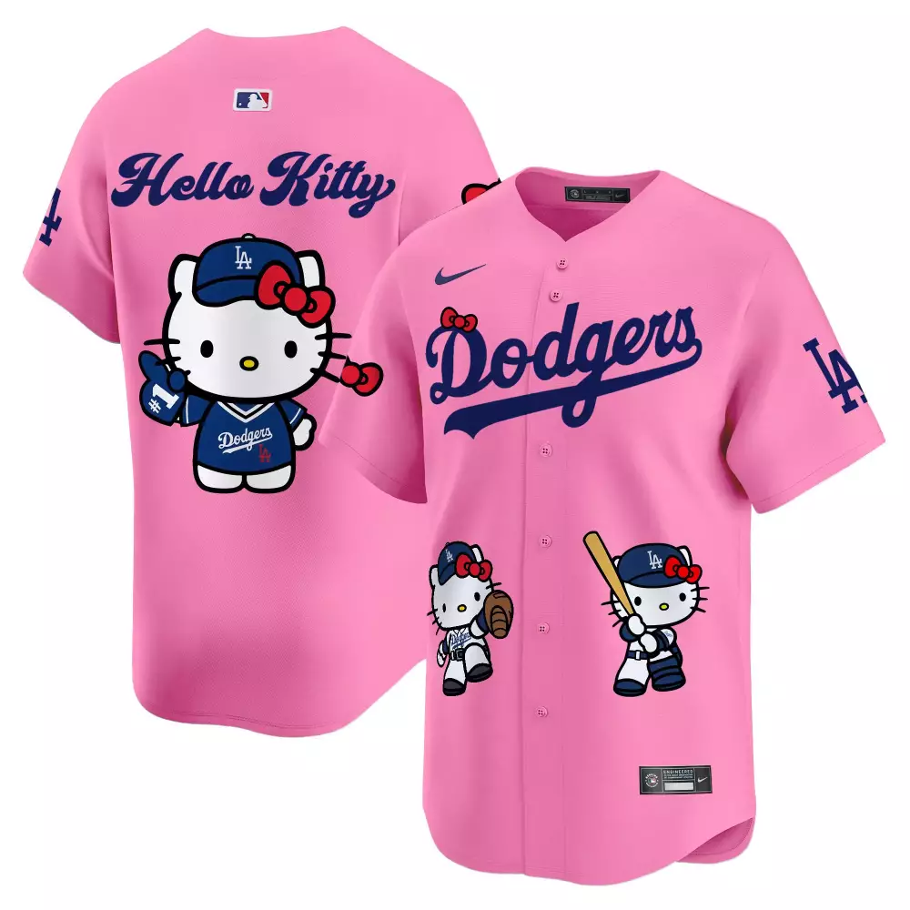 Hello Kitty 1 Dodgers Jersey Pink Women Navy Blue White Unisex Vapor Premier Limited