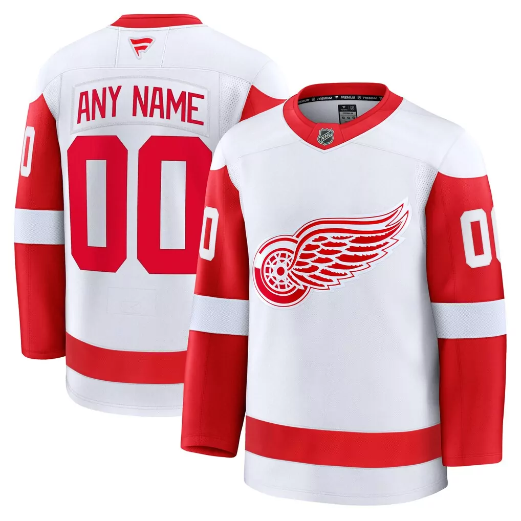 Detroit Red Wings Jersey White Men NHL Away Custom