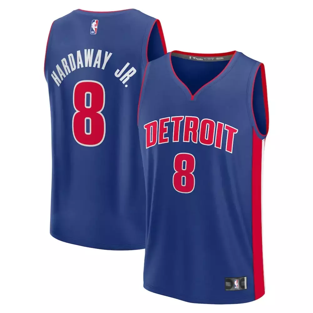 Tim Hardaway 8 Detroit Jersey Blue Men Red Replica Icon