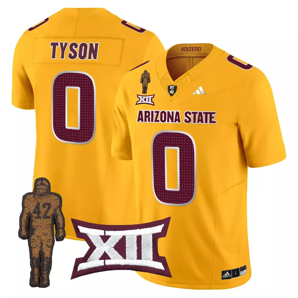 State Sun Jersey Maroon Pat Tillman Foundation Arizona Devils Big Xii Men Gold All