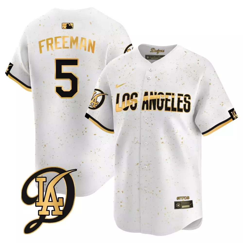 Freddie Freeman 5 Jersey White City Connect Los Angeles Dodgers Men Split Design