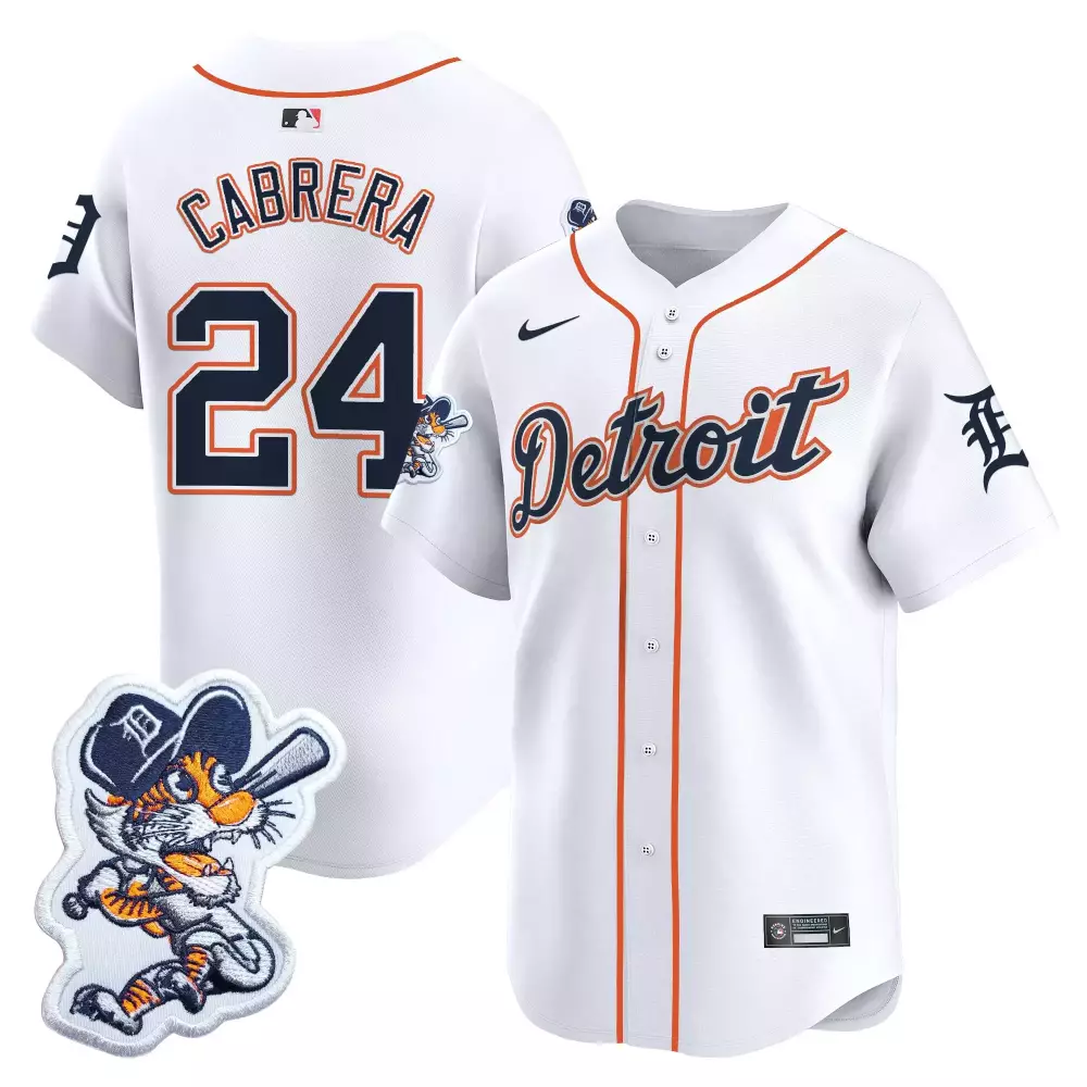 Skubal Paws 24 Detroit Tigers Jersey White Tiger Mascot Men Navy Blue Orange Stitched
