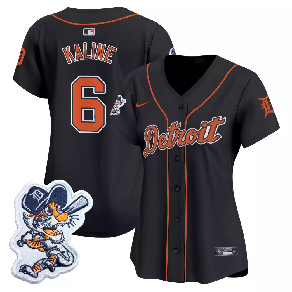 Skubal Paws 6 Detroit Tigers Jersey Black Mascot Women Replica Orange Vapor Embroidered
