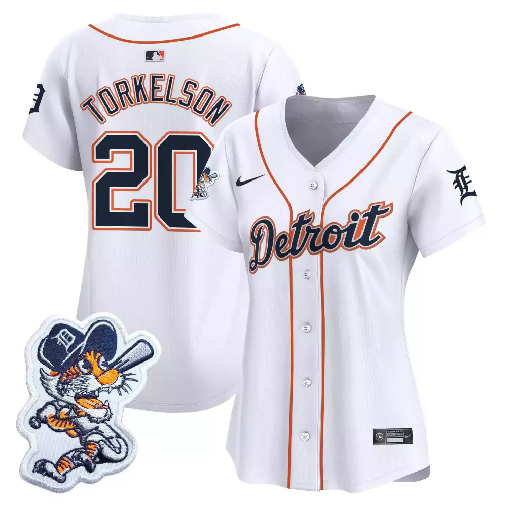 Spencer Torkelson 20 Jersey White Detroit Tigers Men Navy Orange Vapor Stitched Embroidered