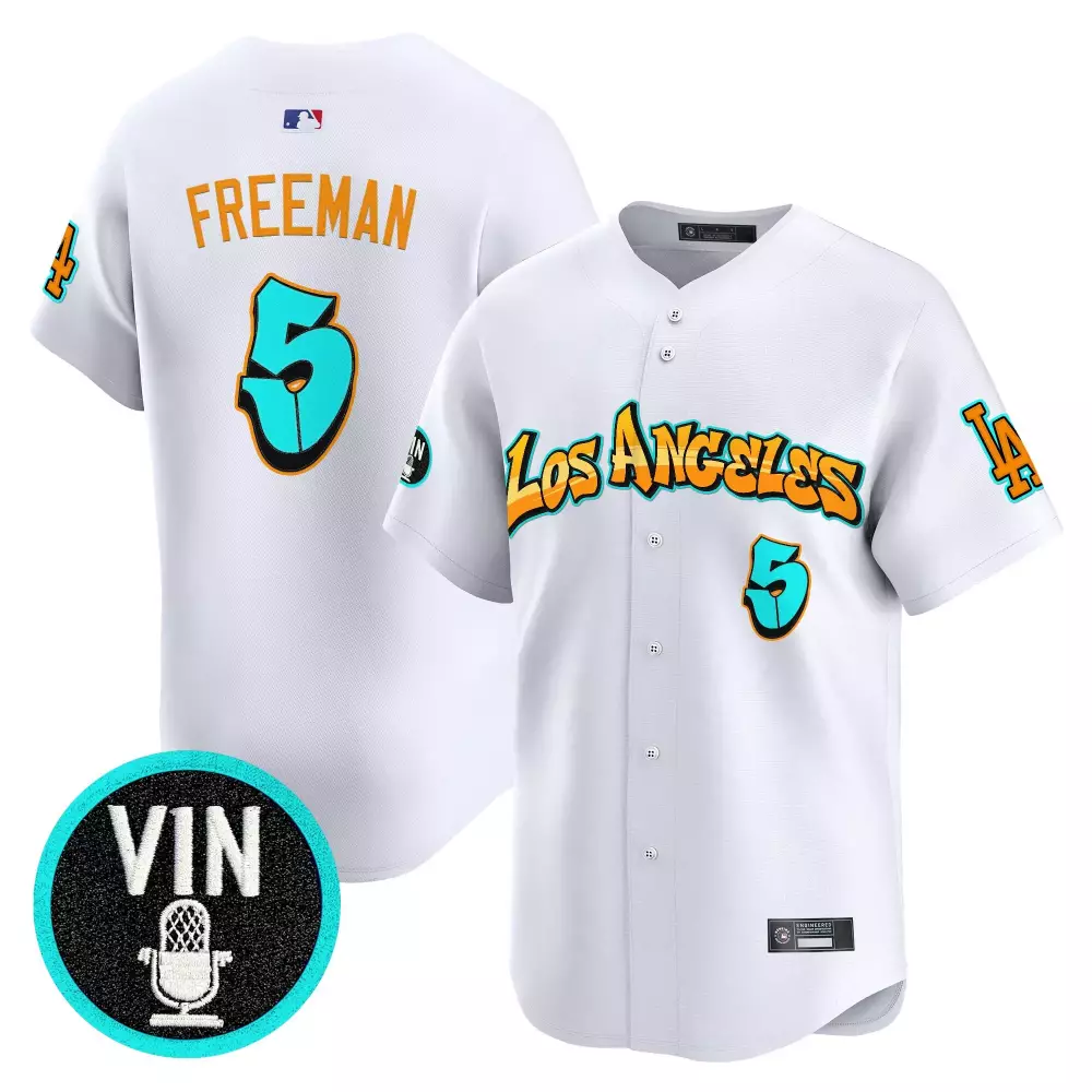 Bryant Vin 5 Los Angeles Dodgers Jersey White Men Orange Teal Vapor