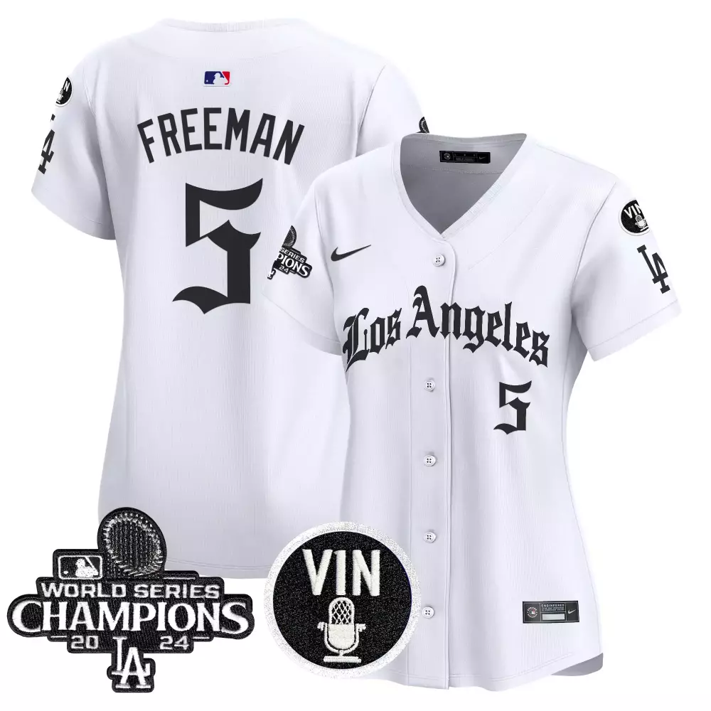 Freddie Freeman 5 Jersey White World Series Los Angeles Dodgers Champions 2024 Vin