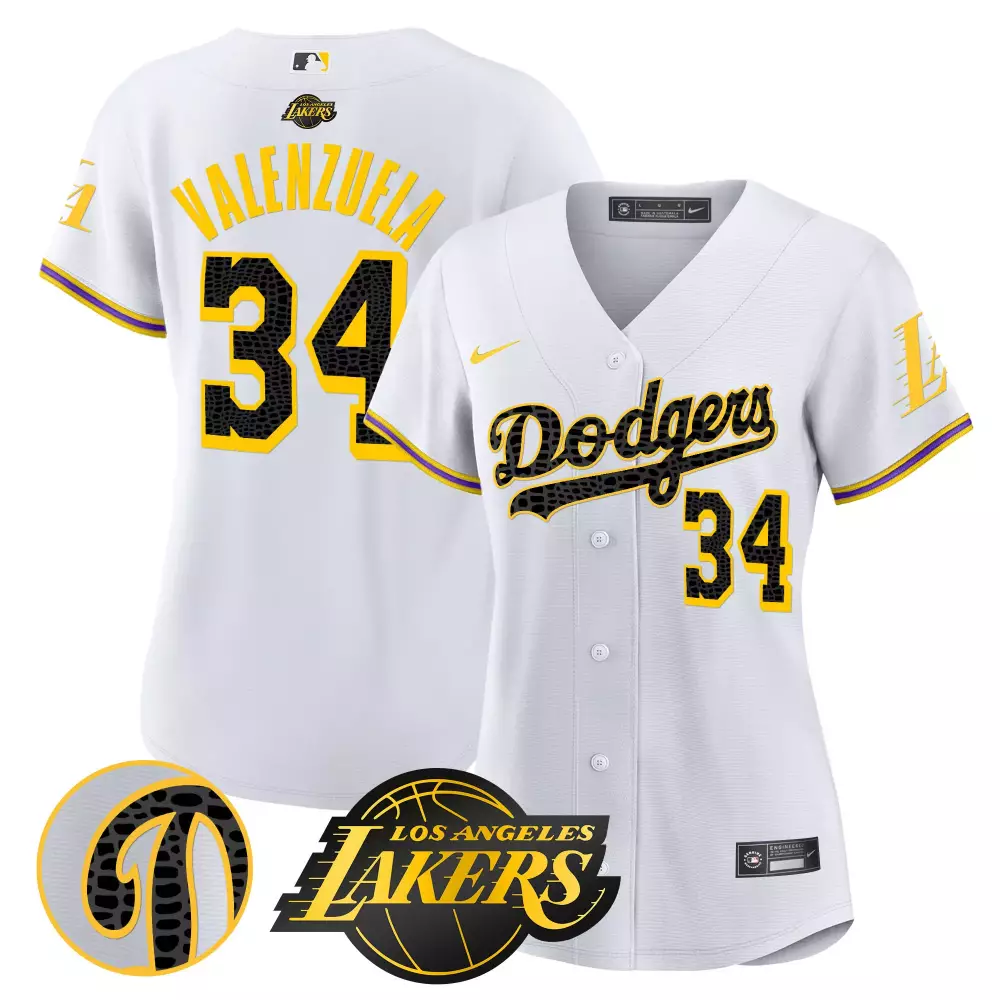 Fernando Valenzuela 34 Jersey White City Connect Los Angeles Dodgers 2023 Men Custom Design