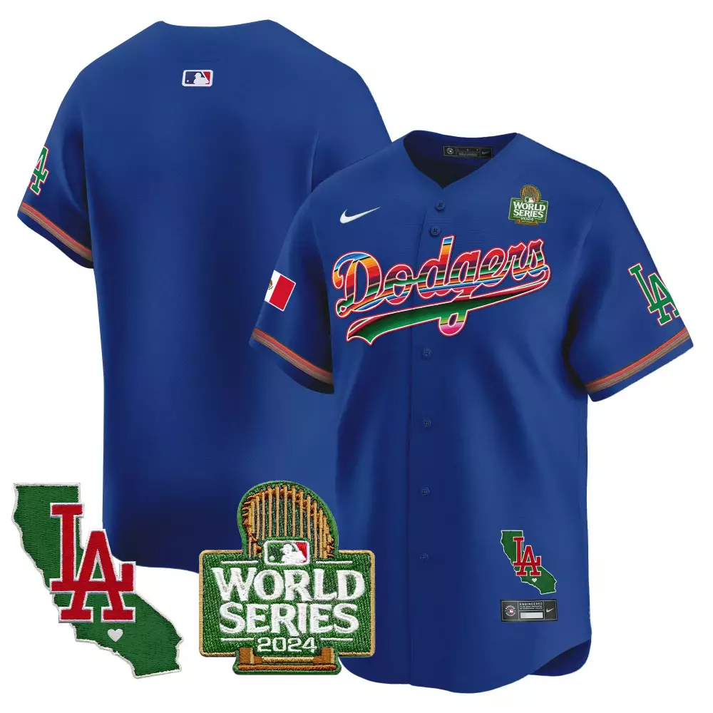 Mookie Betts 50 Dodgers Jersey Blue Cinco De Mayo California LA World Series 2024