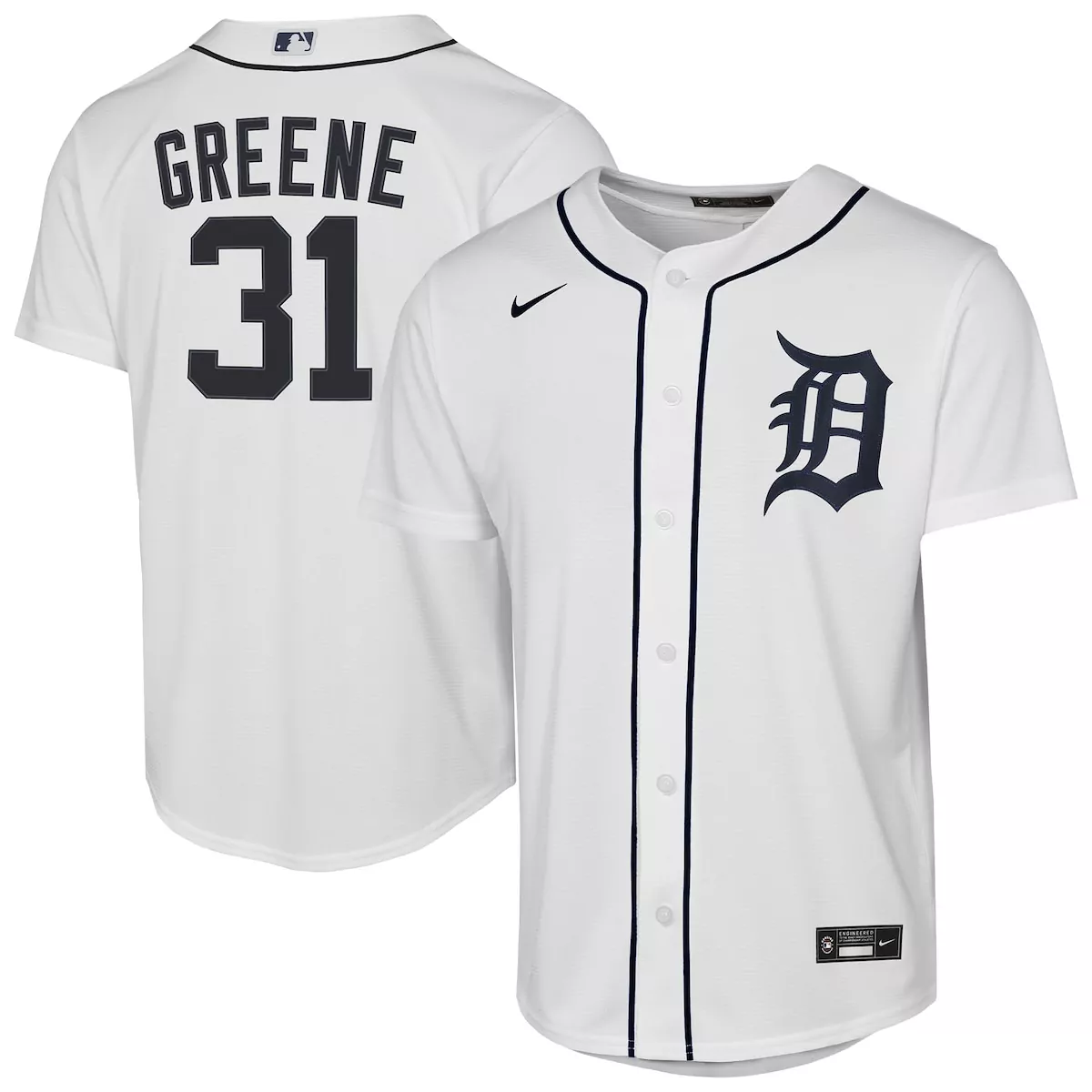 Riley Greene 31 Detroit Tigers Jersey White Men Replica Navy Home