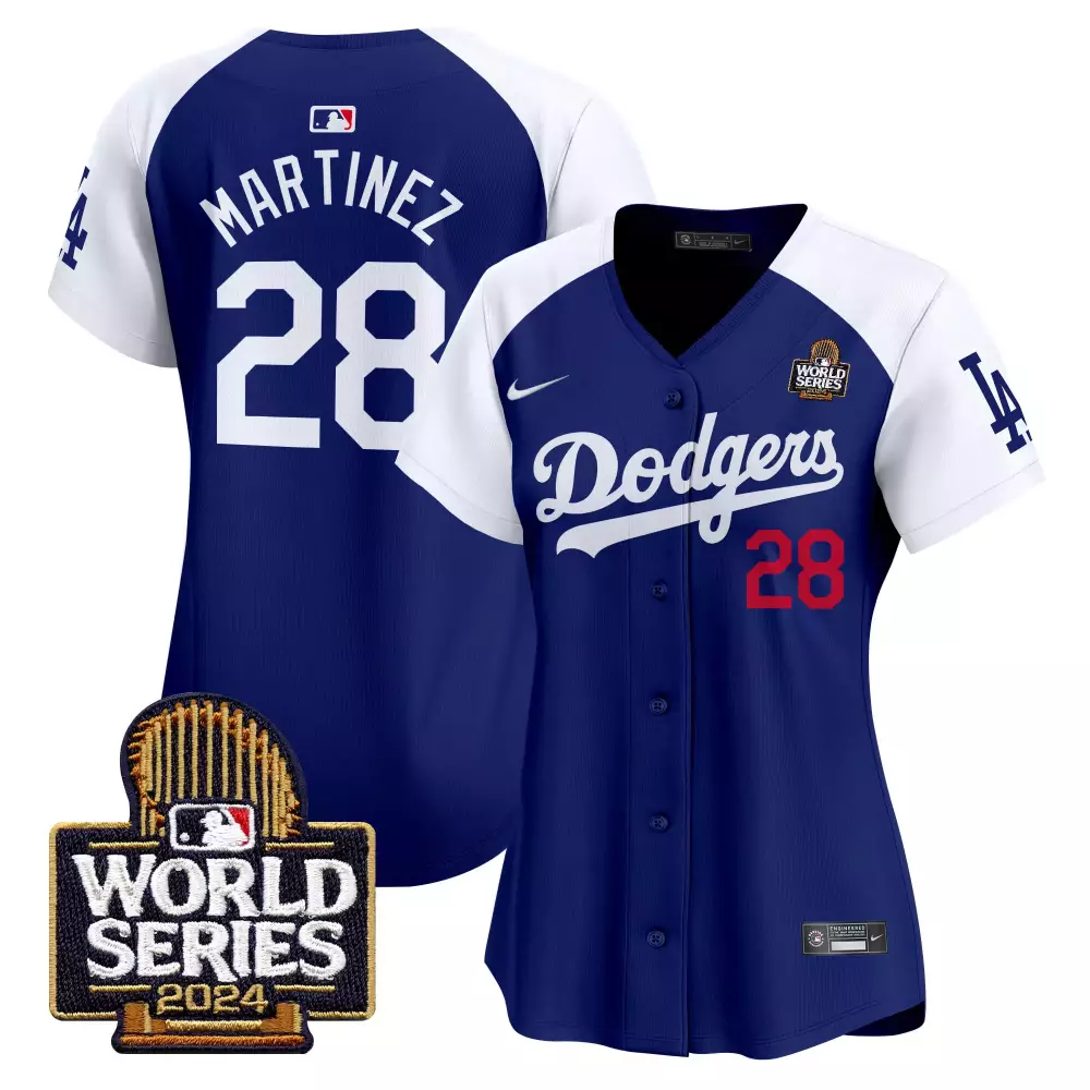 Jd Martinez 28 Dodgers Jersey Blue World Series 2024 Women White Red Alternate Vapor