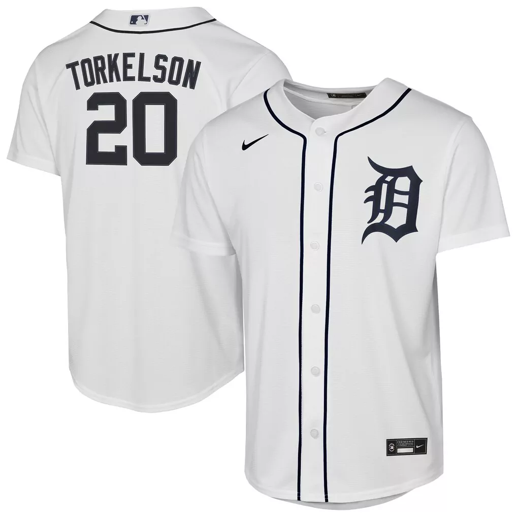 Spencer Torkelson 20 Jersey White Detroit Tigers Men Navy Home Replica