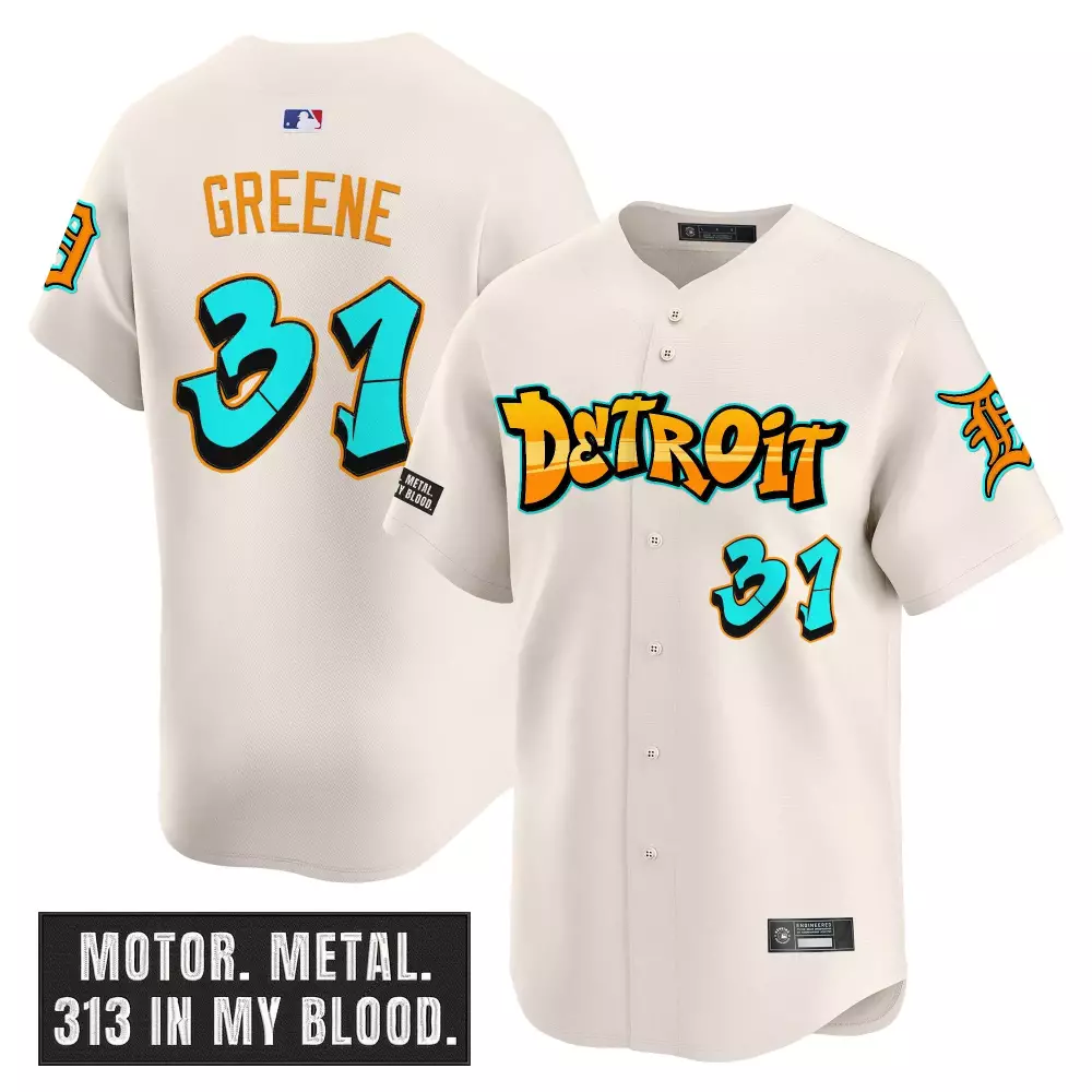 Skubal Graffiti 31 Detroit Tigers Jersey Cream Motor City Men Custom Design Orange