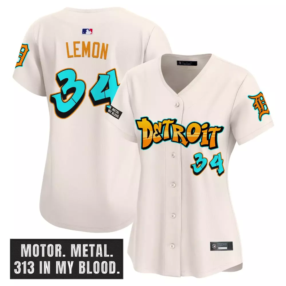 Skubal Graffiti 34 Detroit Tigers Jersey White Women Split Design Orange Teal Vapor