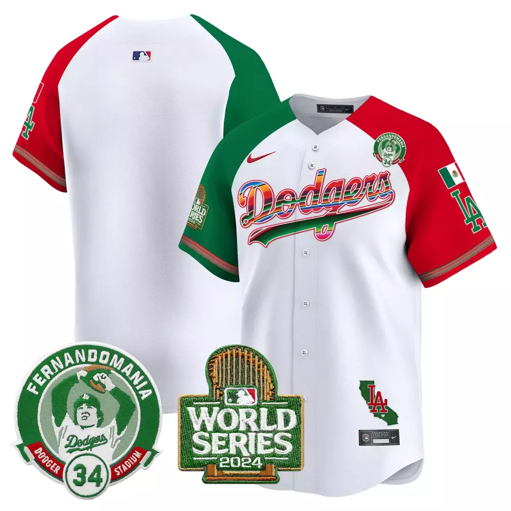 Mexico Fernando 34 Jersey White Los Angeles Dodgers Fernandomania World Series 2024
