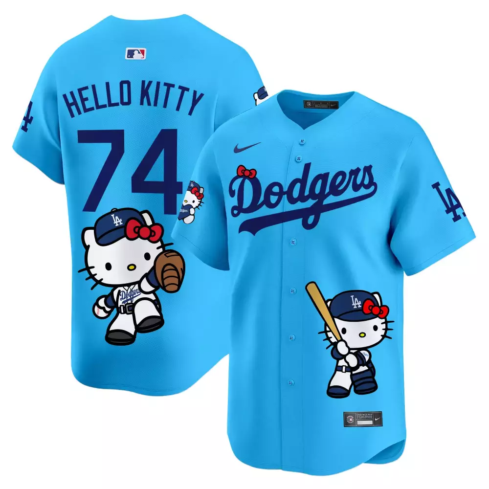 Hello Kitty 74 Dodgers Jersey Blue LA White Navy Unisex Vapor Premier Limited