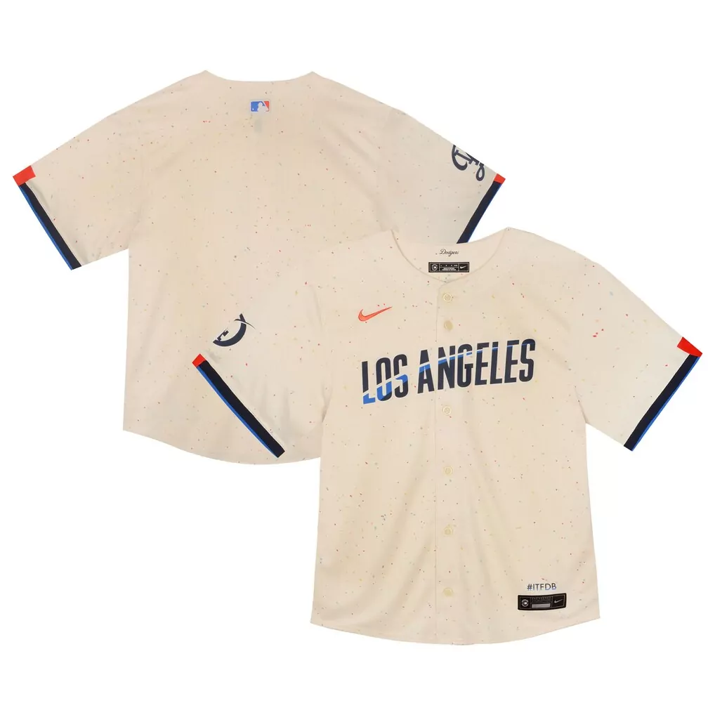 Los Angeles Dodgers Jersey Cream City Connect #itfdb Men Custom Design Navy Blue