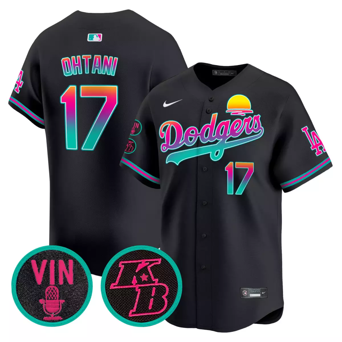 Shohei Ohtani 17 Dodgers Jersey Black City Connect Vin Kb Men Alternate Split Design