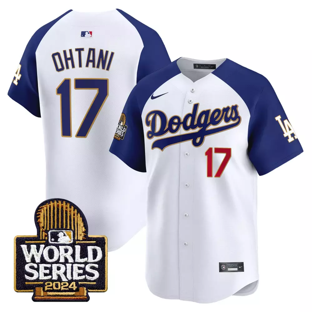 Shohei Ohtani 17 Dodgers Jersey White World Series 2024 Men Blue Gold Red Alternate