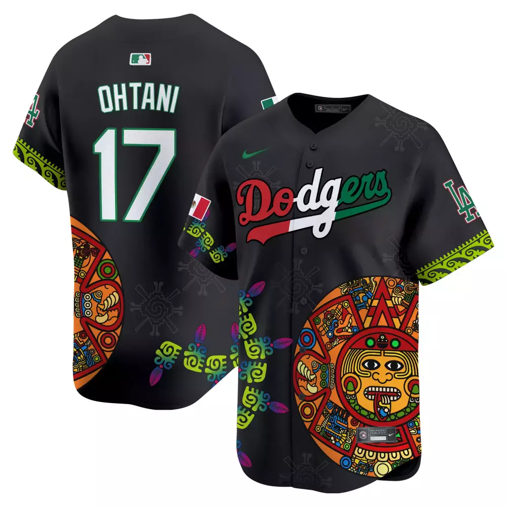Shohei Ohtani 17 Dodgers Jersey Black City Connect 2023 Men Custom Design Green White