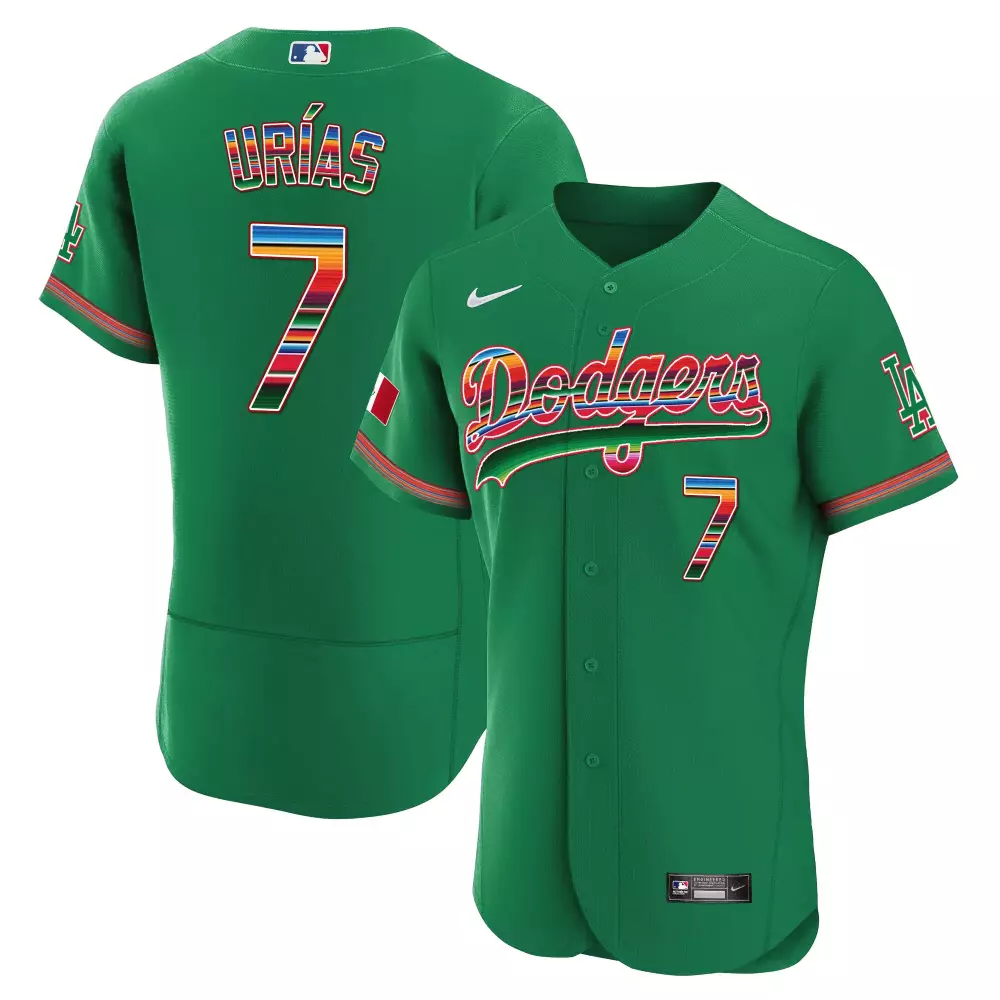 Julio Urias 7 Dodgers Jersey Green Mexican Heritage Men Red Blue Yellow White Black