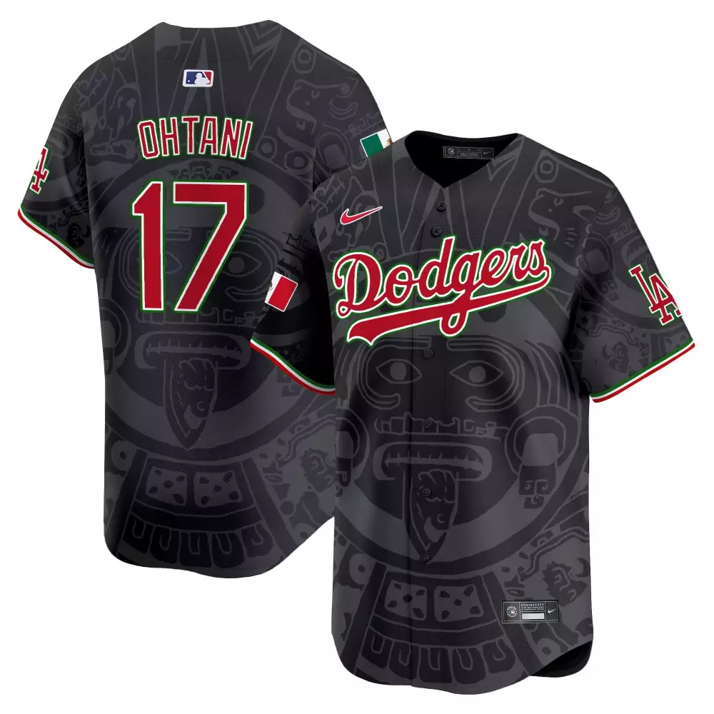 Shohei Ohtani 17 Dodgers Jersey Black City Connect Men Custom Design Red Green Vapor