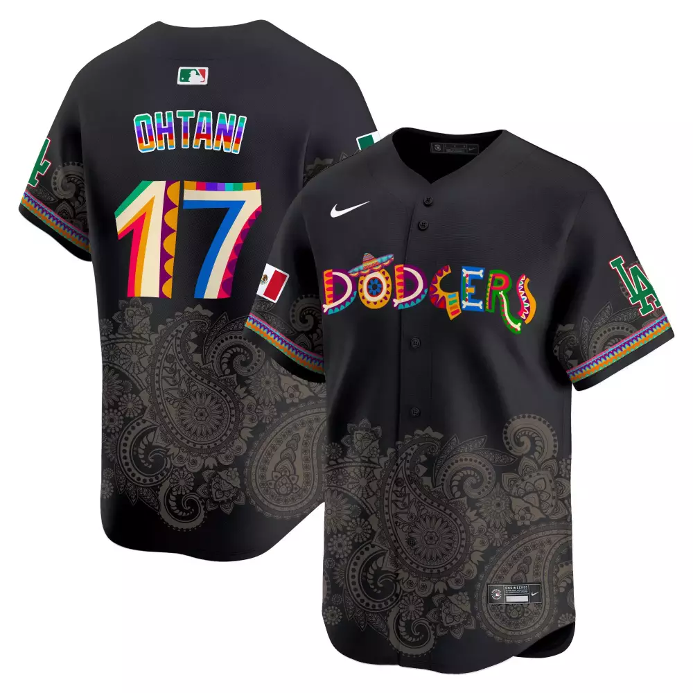 Shohei Ohtani 17 Dodgers Jersey Black Los De Angeles Men Button-down Alternate Custom Design