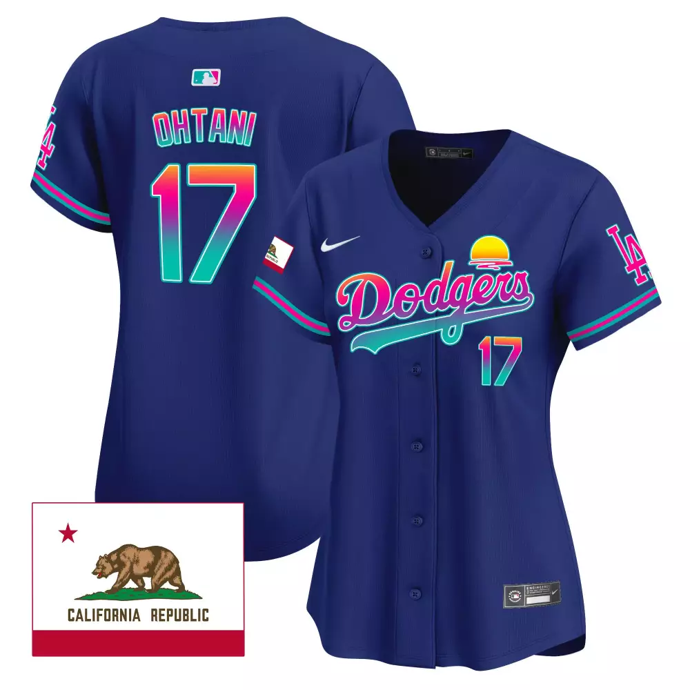 Shohei Ohtani 17 Dodgers Jersey Royal Blue City Connect California Republic 2023