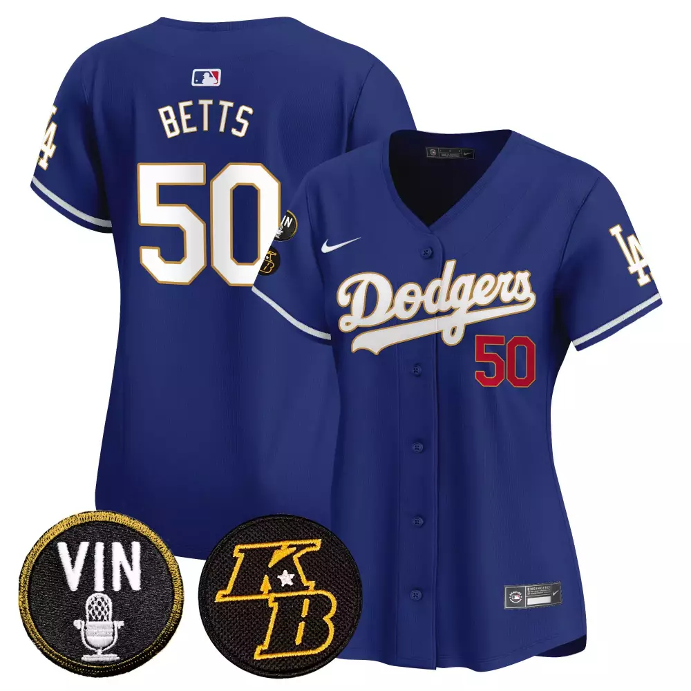 Mookie Betts 50 Dodgers Jersey Royal Blue Vin Lb Men White Red Yellow Vapor Premier
