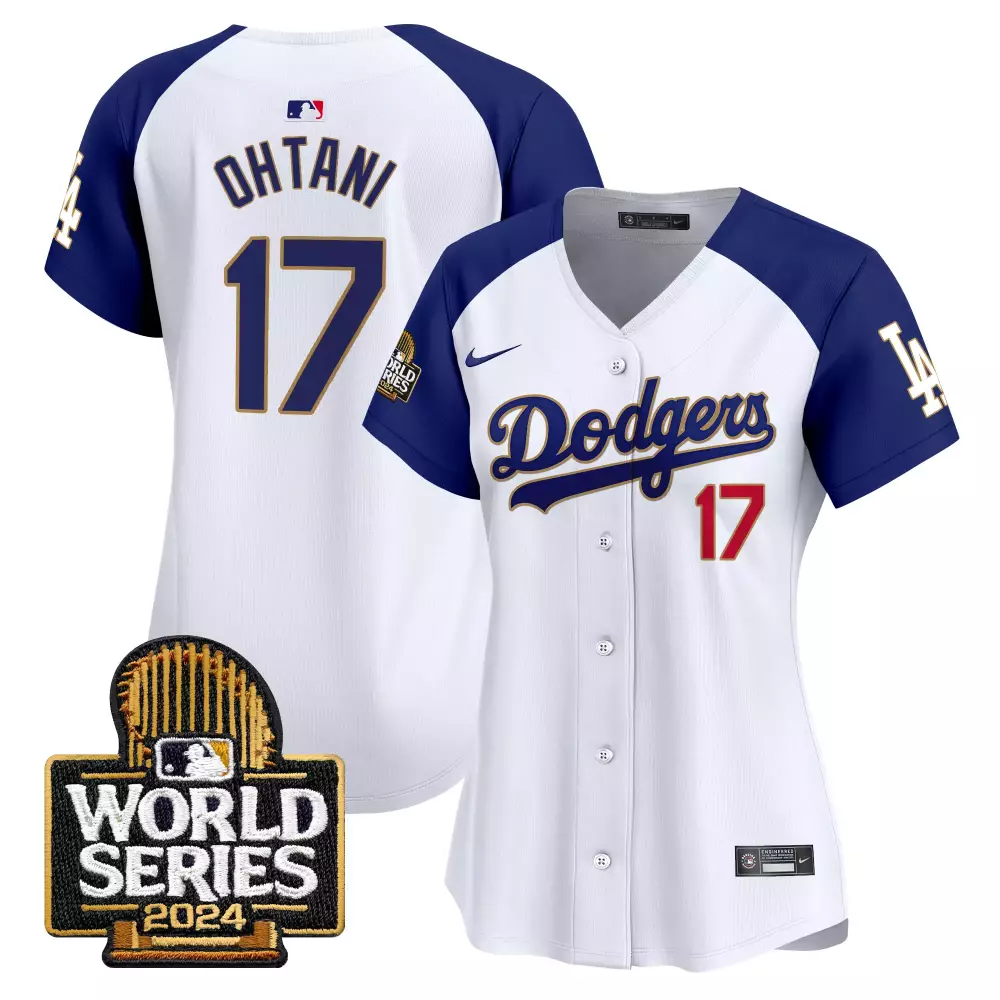 Shohei Ohtani 17 Jersey White World Series 2024 Los Angeles Dodgers Men Blue Red