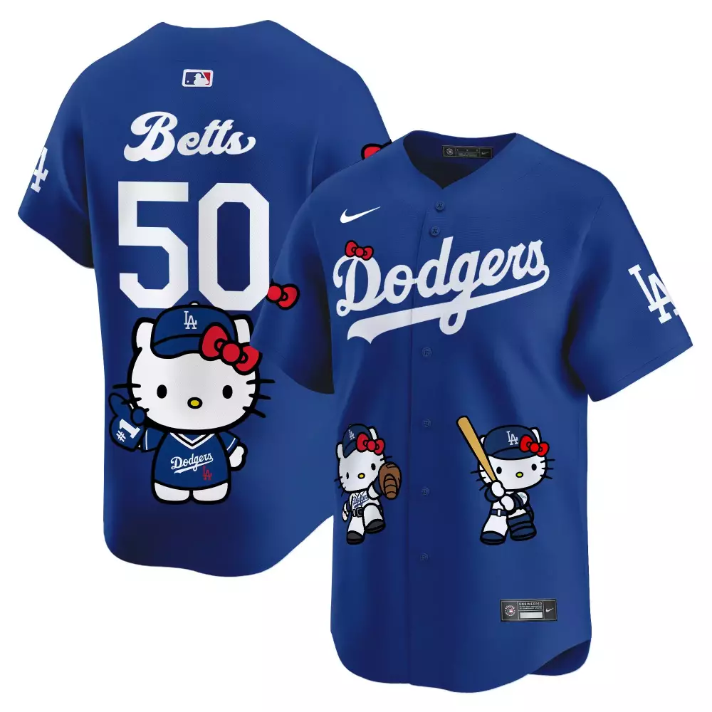 Mookie Betts 50 Dodgers Jersey Blue Men White Unisex Vapor Premier Limited v2