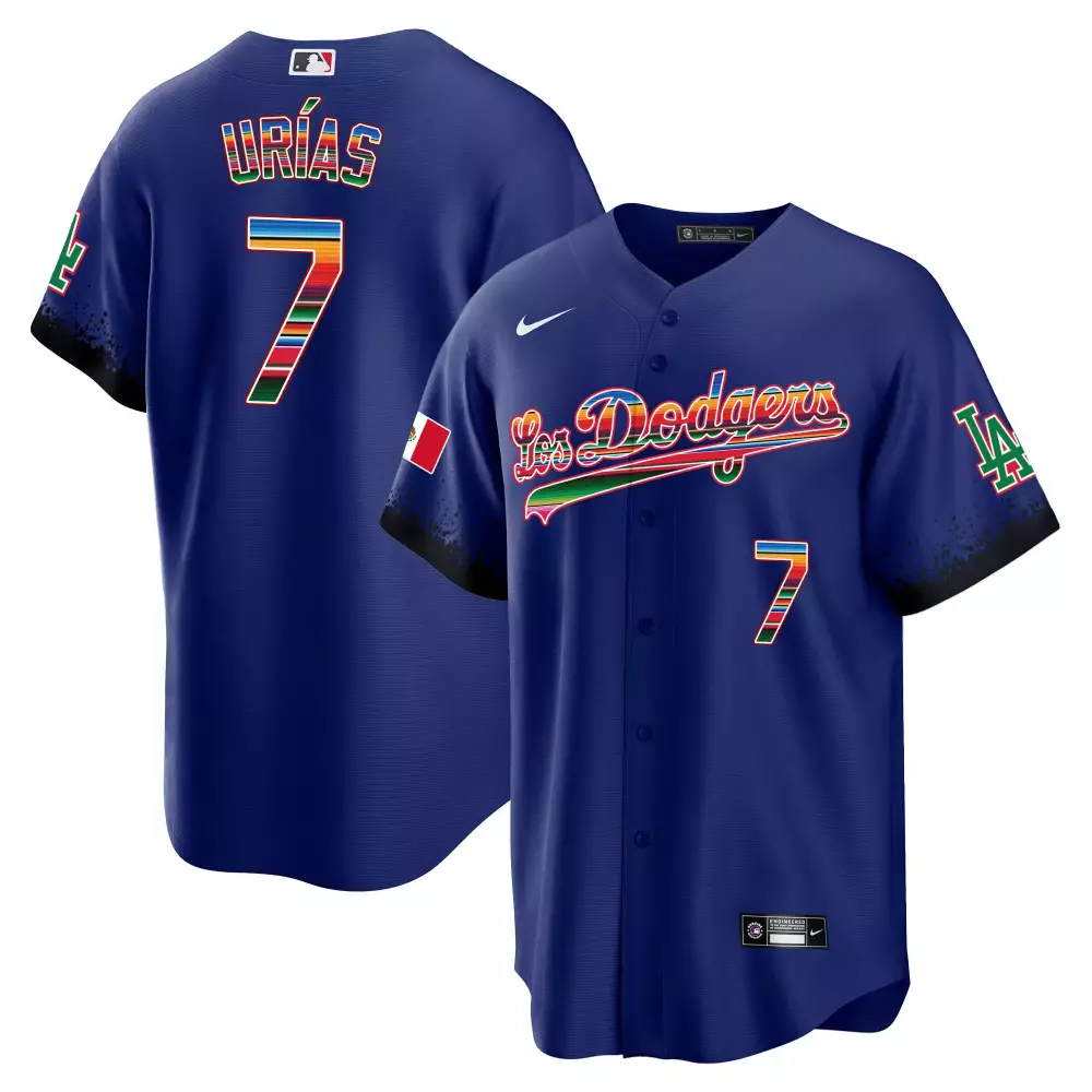 Julio Urias 7 Los Angeles Dodgers Jersey Royal Blue Cinco De Mayo Mexican Flag 2023