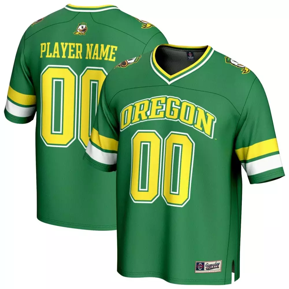 Oregon Jersey Green Men Yellow White Gameday Unisex Fashion