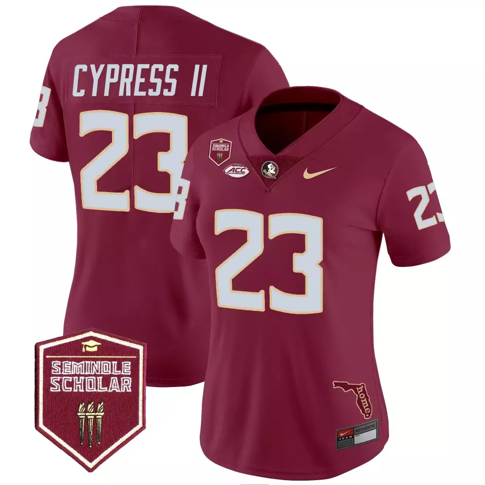 Harris Ii 23 Jersey Maroon Florida State Seminoles Seminole Scholar Women Gold Vapor