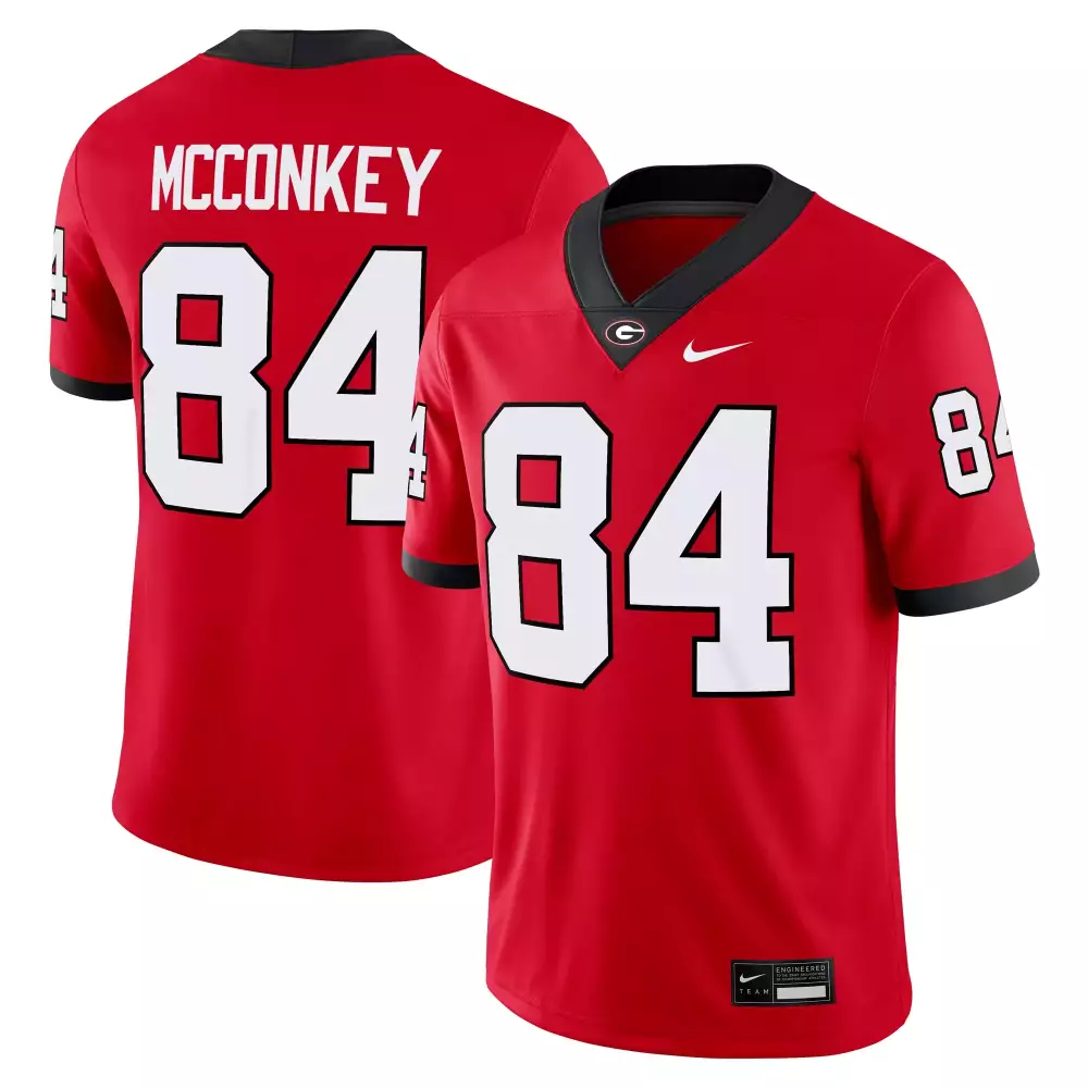 Ladd Mcconkey 84 Georgia Bulldogs Jersey Red Men Black White All Stitched Vapor