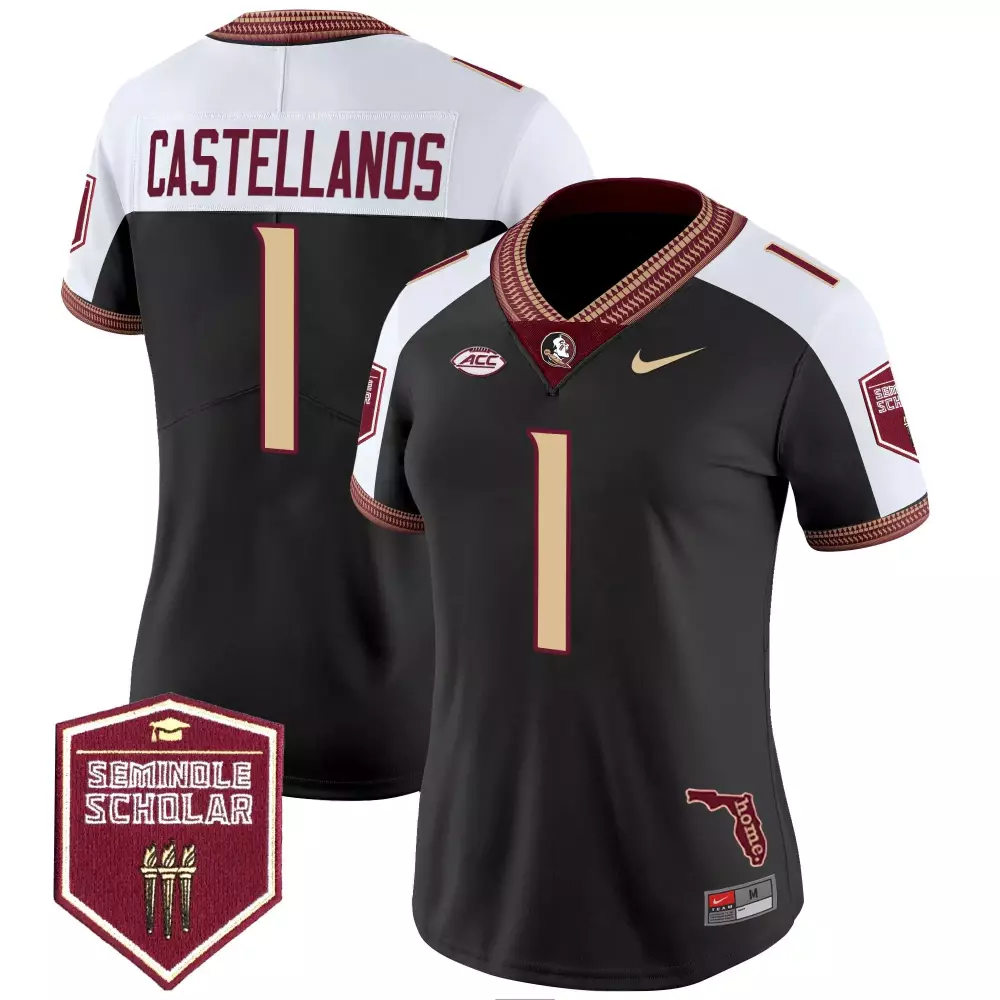 Seminoles Seminole 1 Jersey Black Scholar Florida State Women Gold White Maroon Vapor