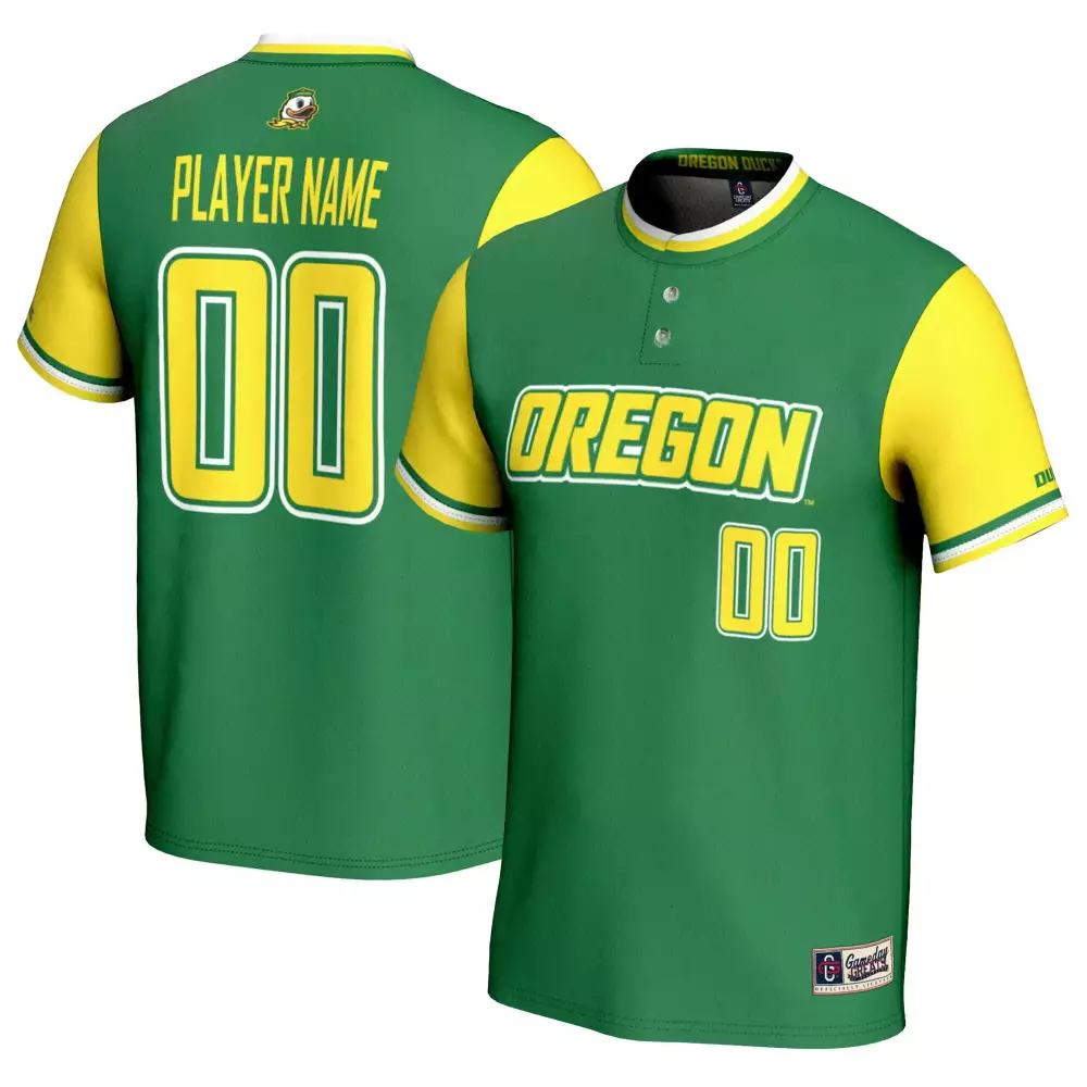Oregon Ducks Jersey Green Men Yellow Custom All Stitched Vapor