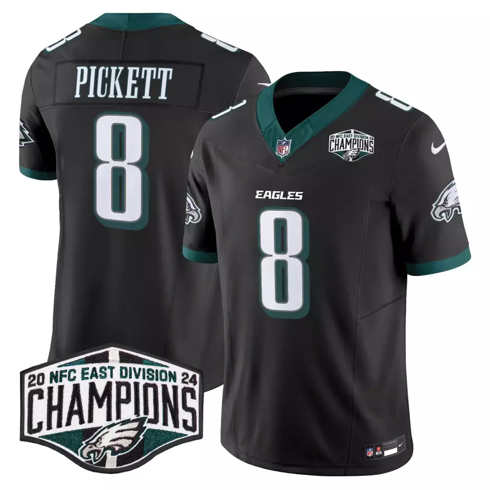 Kenny Pickett 8 Eagles Jersey Black Men Green White Vapor Limited All Stitched