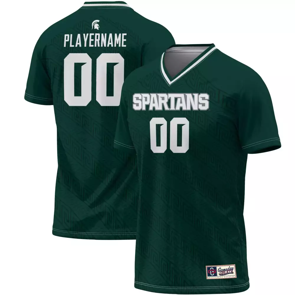 Michigan State Spartans Jersey Green Men White All Stitched Vapor