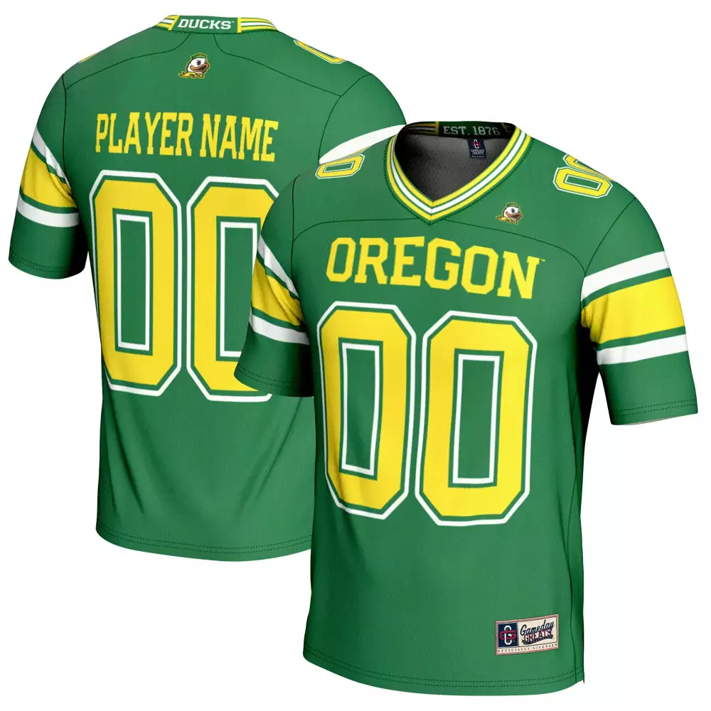 Oregon Ducks Jersey Green Men Yellow White Custom All Stitched Vapor