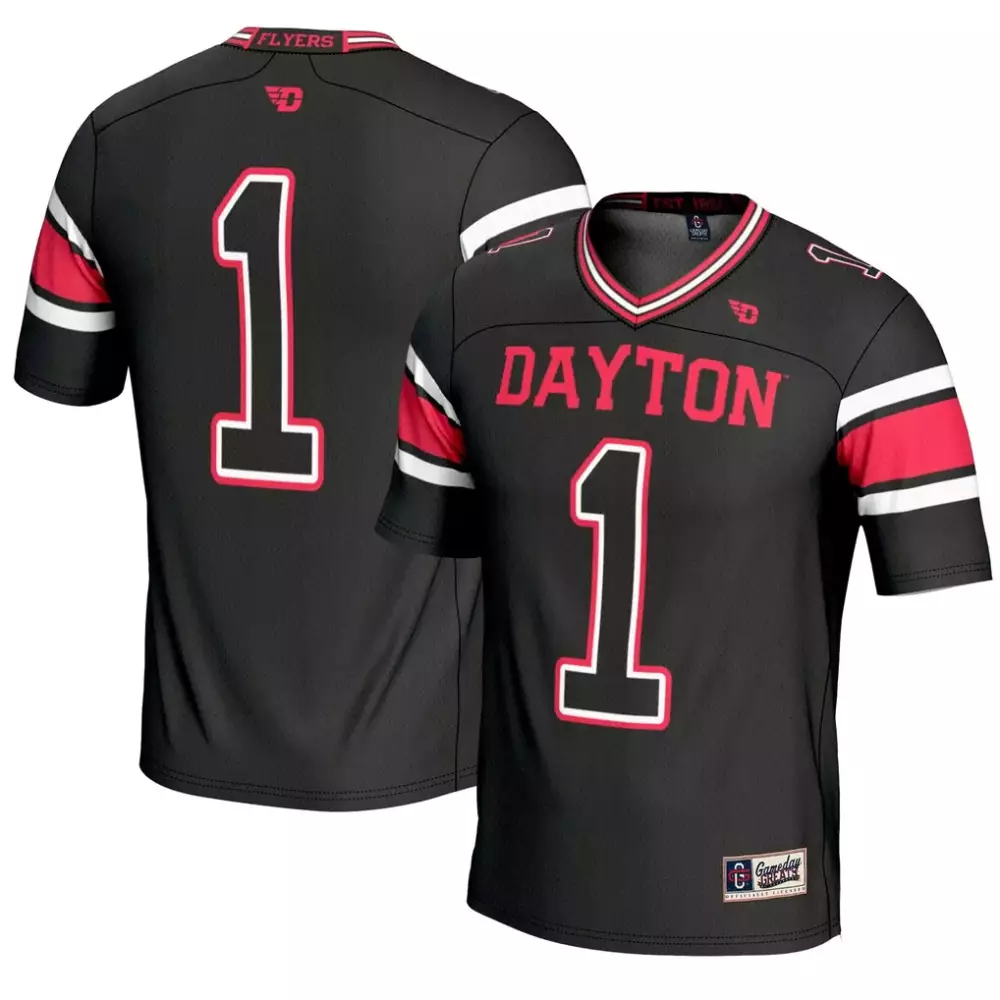 Bella Dayton 1 Flyers Jersey Black Gameday Greats Men Red White