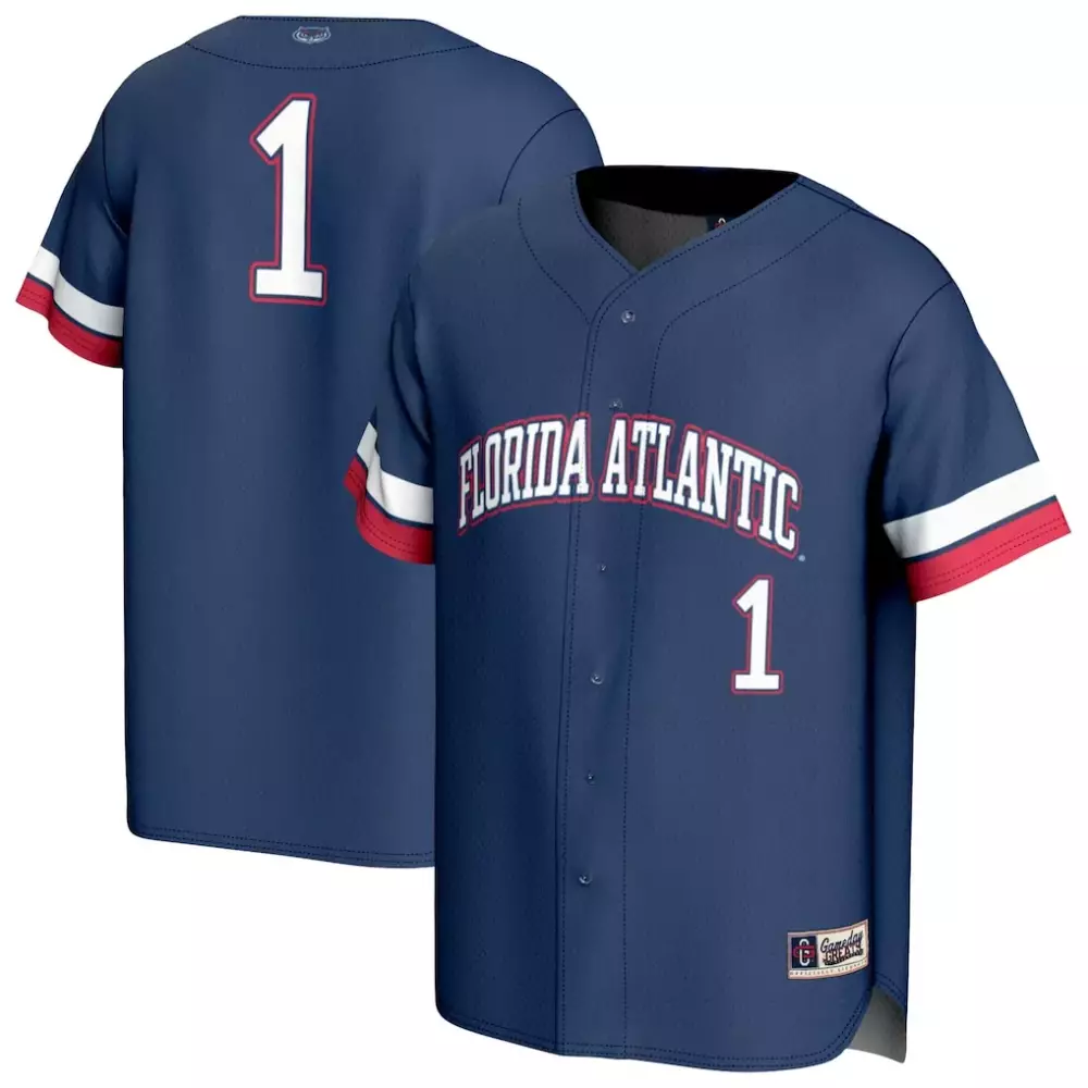 Florida Atlantic 1 Jersey Navy Red White Gameday Unisex Fashion