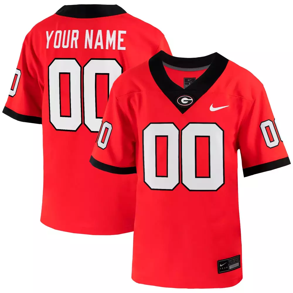 Custom Georgia Bulldogs Jersey Red Black White All Stitched Vapor