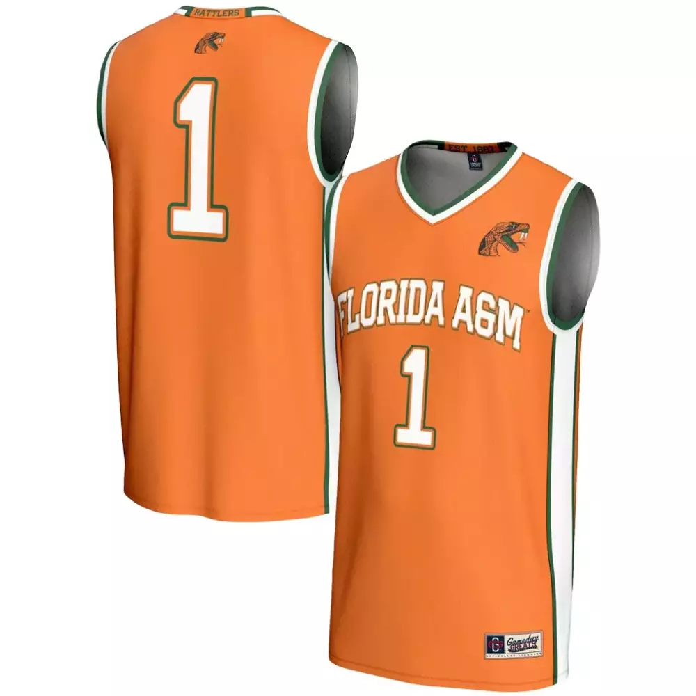 Florida A&m 1 Jersey Orange Rattlers Men Green White Gameday Unisex