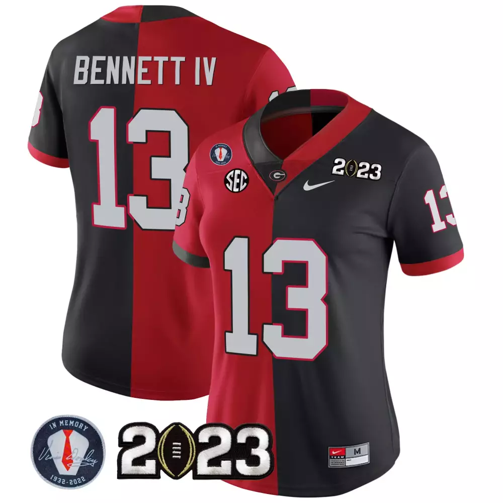 Bennett Iv 13 Georgia Bulldogs Jersey Red In Memory Of Vince Dooley Cfp National Championship 2023