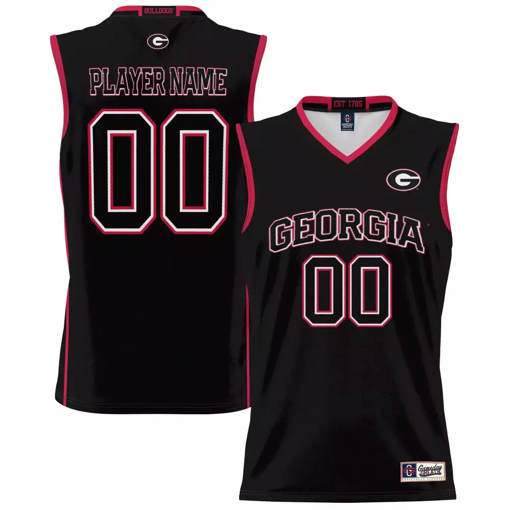 Georgia Bulldogs Jersey Black Men Red White Custom Stitched Vapor