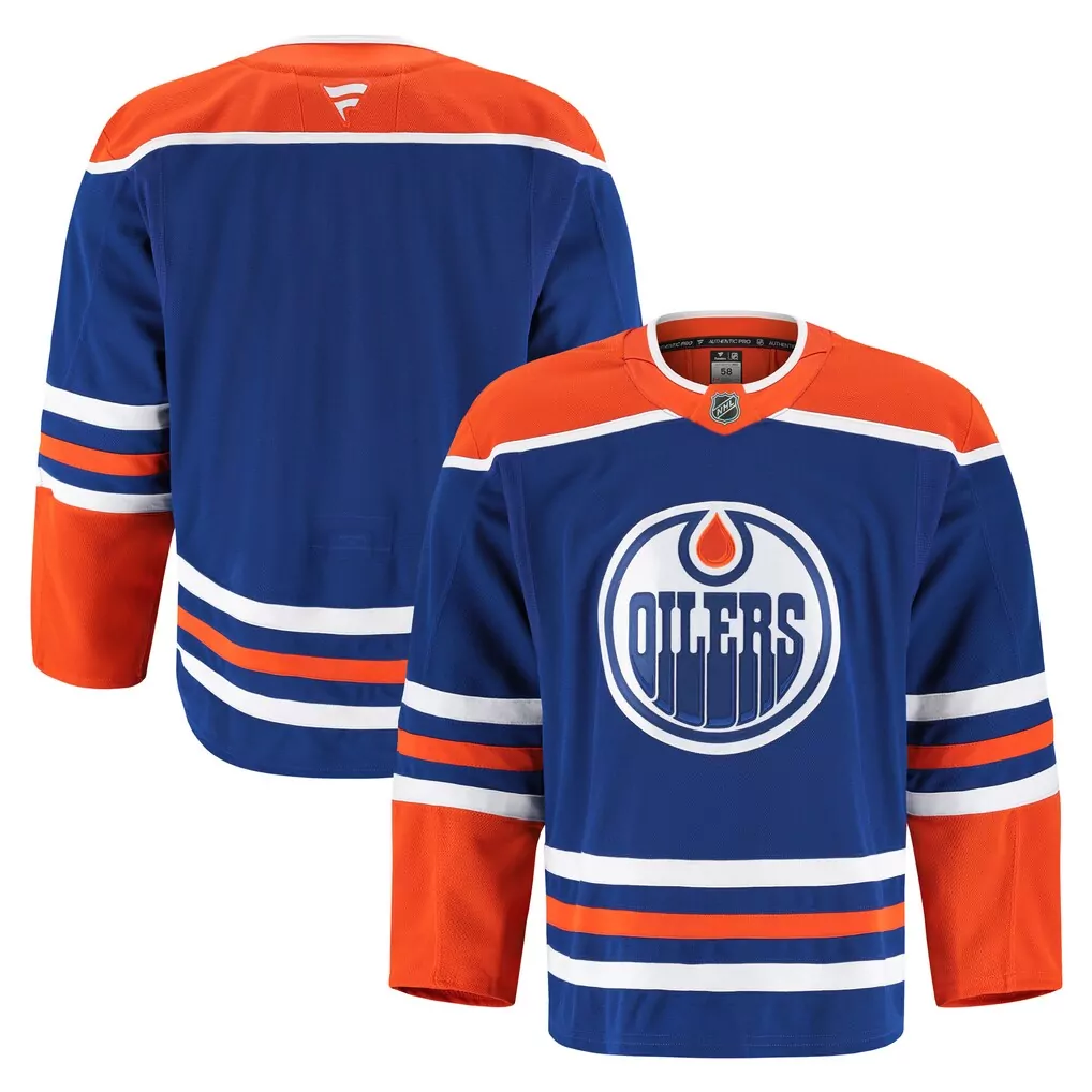 Edmonton Oilers 58 Jersey Blue Men Orange White Home Authentic Pro
