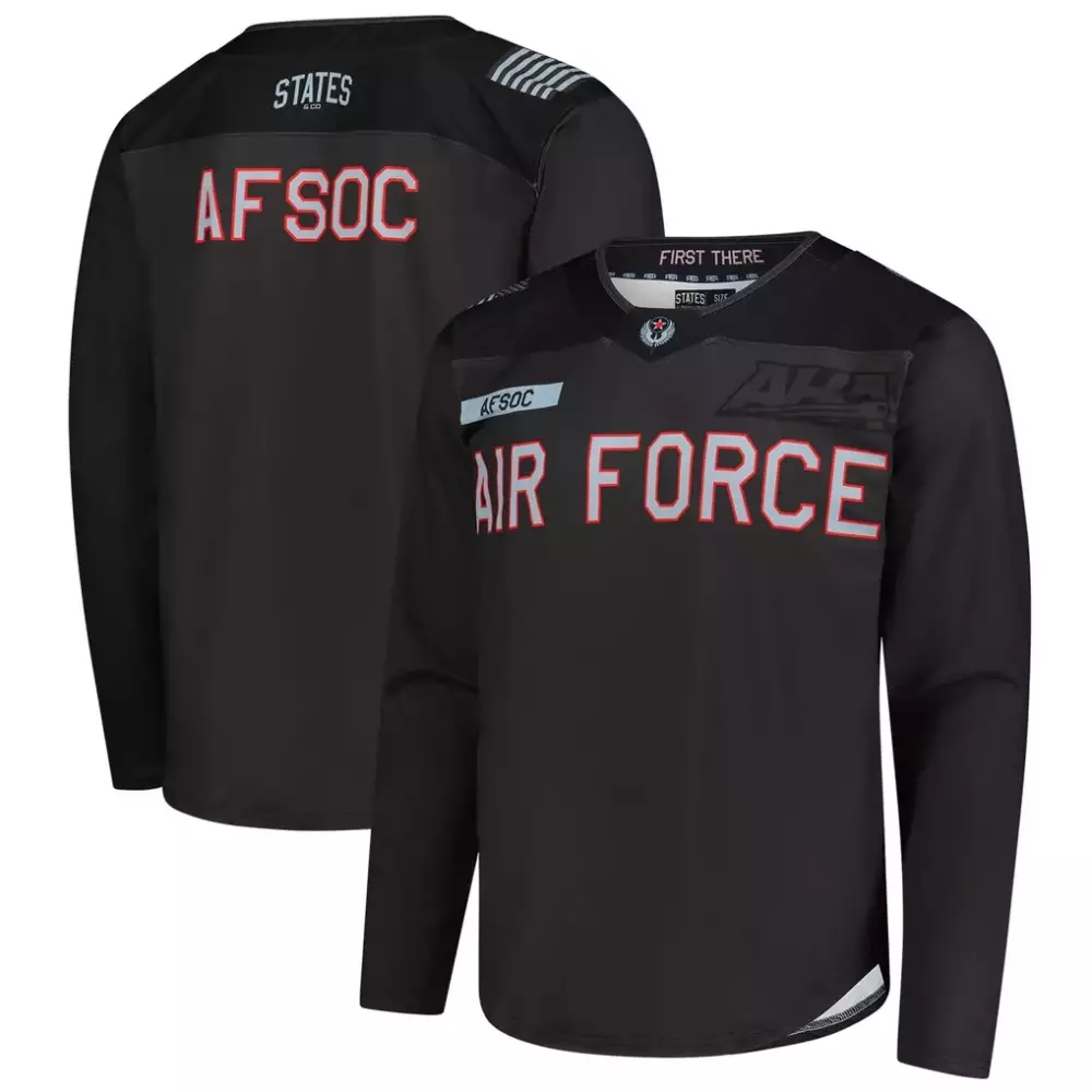 Air Force Jersey Black Red White Grey Replica