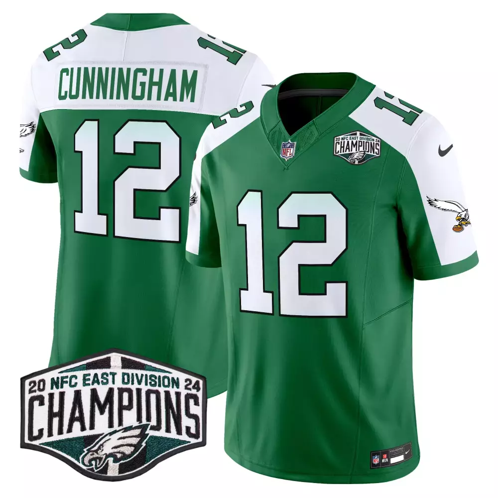 Randall Cunningham 12 Eagles Jersey Green Men White Alternate Vapor Limited