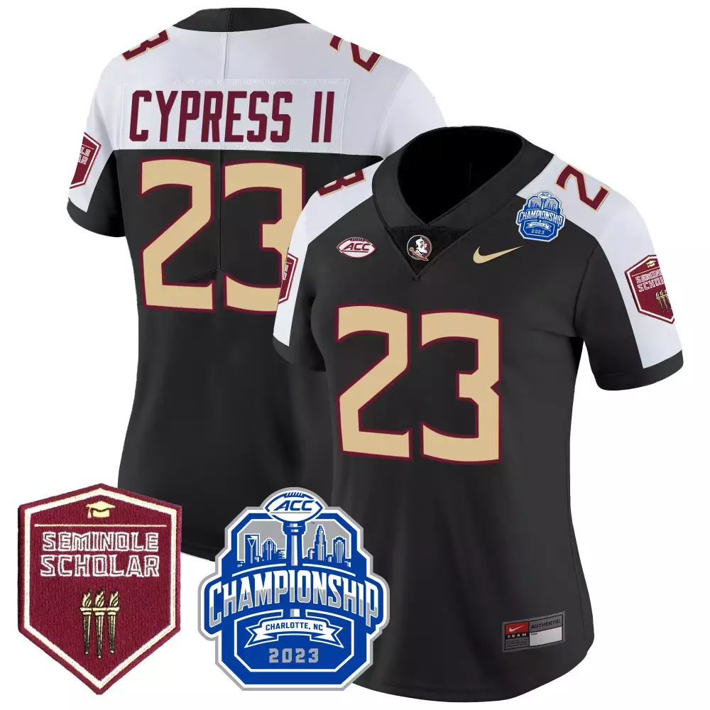 Harris Ii 23 Jersey Black ACC Championship Florida State Seminoles Seminole Scholar 2023